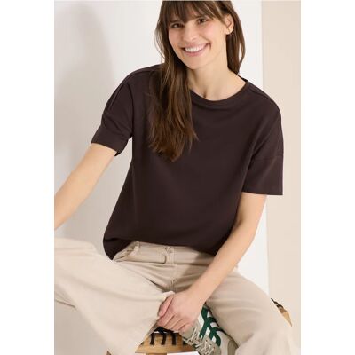 cecil Kurzarm T-Shirt mit Schulterdetail - Braun - Damen - Size: S L M XL XXL XS cecil Kurzarm T-Shirt mit Schulterdetail - Braun - Damen - Size: S L M XL XXL XS