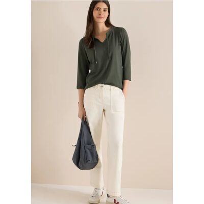 cecil 3/4-Arm Shirt mit Split Neck - Grün - Damen - Size: M L XL XXL XS S cecil 3/4-Arm Shirt mit Split Neck - Grün - Damen - Size: M L XL XXL XS S