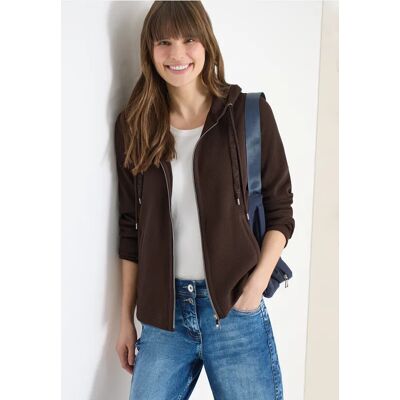cecil Langarm Jacke mit Kapuze und Taschen - Braun - Damen - Size: XS XXL L XL M cecil Langarm Jacke mit Kapuze und Taschen - Braun - Damen - Size: XS XXL L XL M