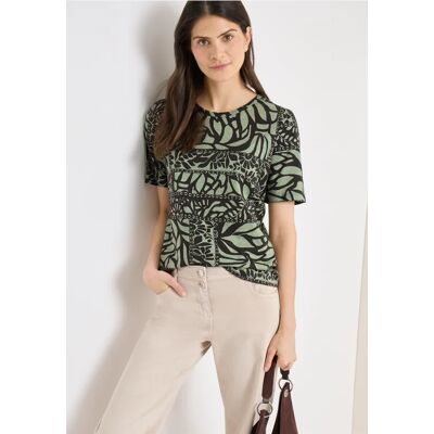 cecil Kurzarm T-Shirt mit Patchwork Print - Grün - Damen - Size: XL S XXL L XS 3XL M cecil Kurzarm T-Shirt mit Patchwork Print - Grün - Damen - Size: XL S XXL L XS 3XL M