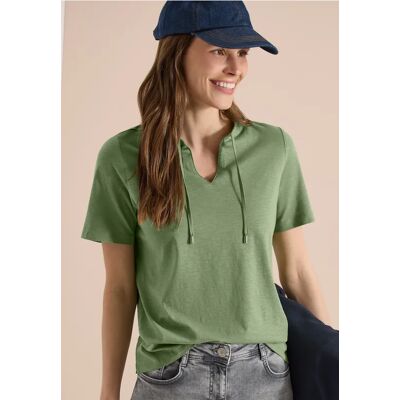 cecil Kurzarm Shirt mit Split Neck - Grün - Damen - Size: M XL XS 3XL XXL S L cecil Kurzarm Shirt mit Split Neck - Grün - Damen - Size: M XL XS 3XL XXL S L