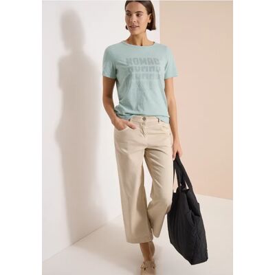 cecil Kurzarm Shirt im Ausbrenner-Look - Blau - Damen - Size: XS L XXL XL M S cecil Kurzarm Shirt im Ausbrenner-Look - Blau - Damen - Size: XS L XXL XL M S