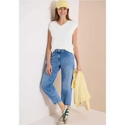 cecil Dropped Shoulder Shirt mit V-Neck - Weiß - Damen - Size: XXL XL L M XS cecil Dropped Shoulder Shirt mit V-Neck - Weiß - Damen - Size: XXL XL L M XS