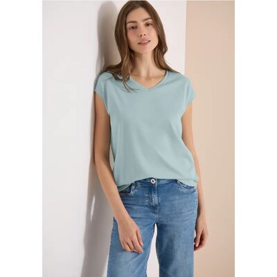 cecil Dropped Shoulder Shirt mit V-Neck - Blau - Damen - Size: XXL L S XS M XL cecil Dropped Shoulder Shirt mit V-Neck - Blau - Damen - Size: XXL L S XS M XL