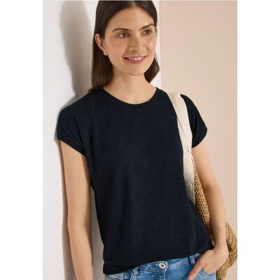cecil T-Shirt in Ausbrenner-Optik - Blau - Damen - Size: L M 3XL S XS XXL XL cecil T-Shirt in Ausbrenner-Optik - Blau - Damen - Size: L M 3XL S XS XXL XL