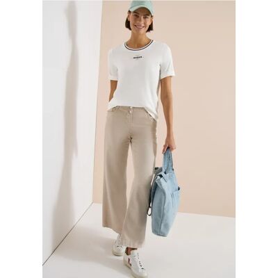 cecil T-Shirt mit Rippdetails - Weiß - Damen - Size: XS L XXL XL cecil T-Shirt mit Rippdetails - Weiß - Damen - Size: XS L XXL XL