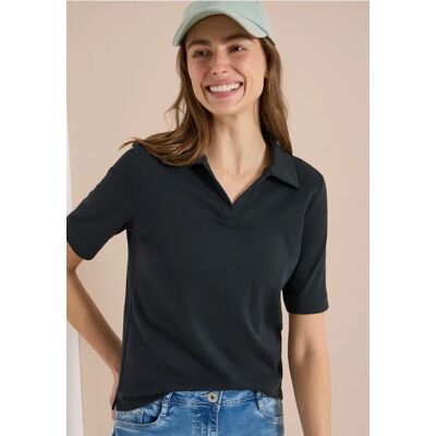 cecil Kurzarm Poloshirt in Unifarbe - Grün - Damen - Size: S M XS L XL XXL cecil Kurzarm Poloshirt in Unifarbe - Grün - Damen - Size: S M XS L XL XXL