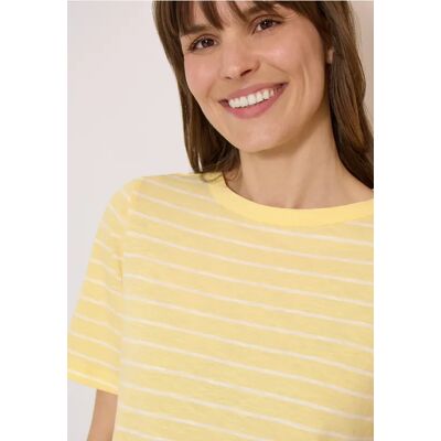 cecil Shirt mit U-Boot-Ausschnitt und Streifen - Gelb - Damen - Size: L XXL S M XS XL cecil Shirt mit U-Boot-Ausschnitt und Streifen - Gelb - Damen - Size: L XXL S M XS XL