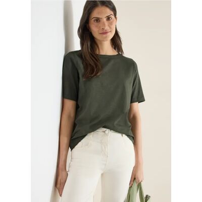 cecil Kurzarm T-Shirt mit U-Boot-Ausschnitt - Grün - Damen - Size: M L XS XL XXL S cecil Kurzarm T-Shirt mit U-Boot-Ausschnitt - Grün - Damen - Size: M L XS XL XXL S