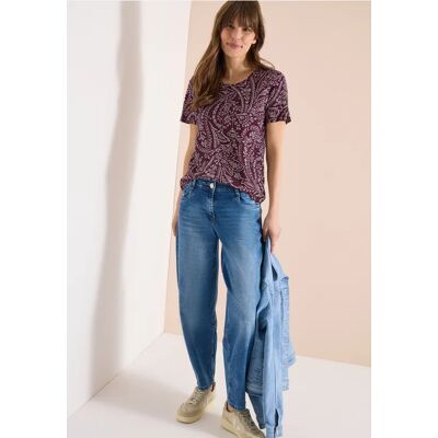 cecil T-Shirt mit Rundhals und Minimal Print - Rot - Damen - Size: XL M XS L S XXL cecil T-Shirt mit Rundhals und Minimal Print - Rot - Damen - Size: XL M XS L S XXL