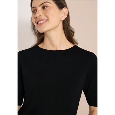 cecil Basic T-Shirt mit U-Boot-Ausschnitt - Schwarz - Damen - Size: 3XL M S L XL XXL cecil Basic T-Shirt mit U-Boot-Ausschnitt - Schwarz - Damen - Size: 3XL M S L XL XXL