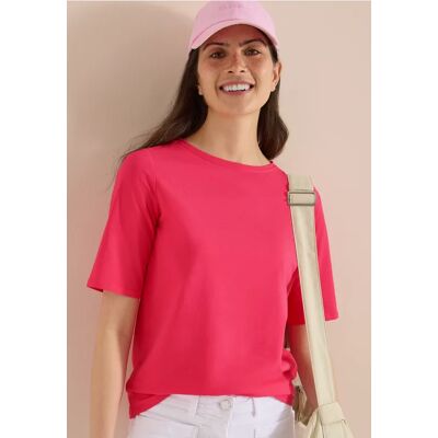 cecil Basic T-Shirt mit U-Boot-Ausschnitt - Rot - Damen - Size: S M L 3XL XL XXL XS cecil Basic T-Shirt mit U-Boot-Ausschnitt - Rot - Damen - Size: S M L 3XL XL XXL XS