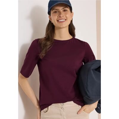cecil Basic T-Shirt mit U-Boot-Ausschnitt - Rot - Damen - Size: L XL XXL S M cecil Basic T-Shirt mit U-Boot-Ausschnitt - Rot - Damen - Size: L XL XXL S M