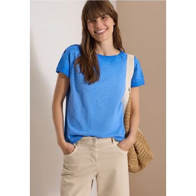 cecil T-Shirt aus Jersey im Garment Dye Look - Blau - Damen - Size: XS 3XL L M S XXL XL cecil T-Shirt aus Jersey im Garment Dye Look - Blau - Damen - Size: XS 3XL L M S XXL XL