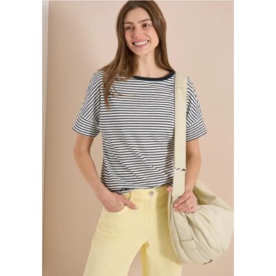 cecil T-Shirt mit Rundhals und Streifen - Grün - Damen - Size: S L XL XXL XS 3XL M cecil T-Shirt mit Rundhals und Streifen - Grün - Damen - Size: S L XL XXL XS 3XL M