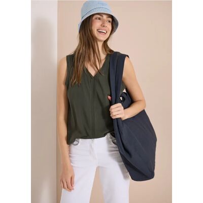cecil Top mit V-Neck und Crochet-Tape - Grün - Damen - Size: M XXL L XS XL cecil Top mit V-Neck und Crochet-Tape - Grün - Damen - Size: M XXL L XS XL