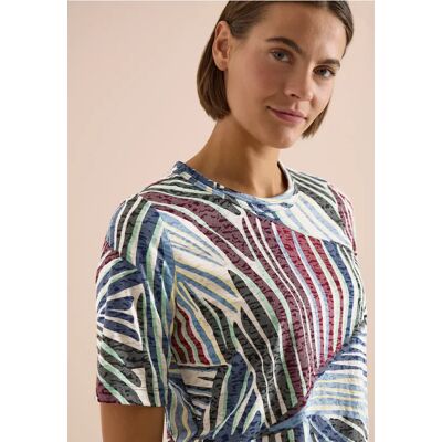 cecil T-Shirt im Ausbrenner-Look mit Print - Grün - Damen - Size: M XXL XL L S XS cecil T-Shirt im Ausbrenner-Look mit Print - Grün - Damen - Size: M XXL XL L S XS