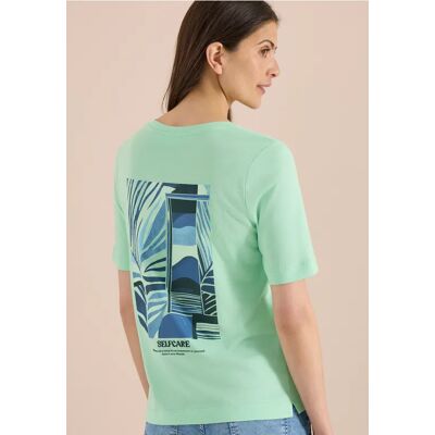 cecil T-Shirt mit Rundhals und Backprint - Grün - Damen - Size: S XS M XL L XXL cecil T-Shirt mit Rundhals und Backprint - Grün - Damen - Size: S XS M XL L XXL