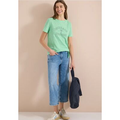 cecil Shirt im Ausbrenner-Look mit Wording - Grün - Damen - Size: M XXL L XL S XS cecil Shirt im Ausbrenner-Look mit Wording - Grün - Damen - Size: M XXL L XL S XS