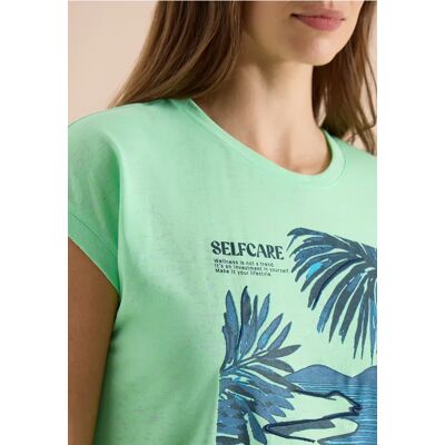 cecil T-Shirt mit Rundhals und Frontprint - Grün - Damen - Size: XS L XL S XXL M cecil T-Shirt mit Rundhals und Frontprint - Grün - Damen - Size: XS L XL S XXL M