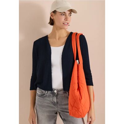 cecil Offene 3/4-Arm Jacke im Ajour-Look - Blau - Damen - Size: XXL M XL L S XS cecil Offene 3/4-Arm Jacke im Ajour-Look - Blau - Damen - Size: XXL M XL L S XS