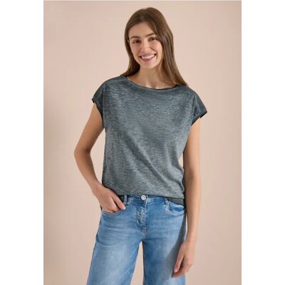 cecil T-Shirt mit Boatneck im Garment-Dye-Look - Grau - Damen - Size: XS XXL M XL L S cecil T-Shirt mit Boatneck im Garment-Dye-Look - Grau - Damen - Size: XS XXL M XL L S