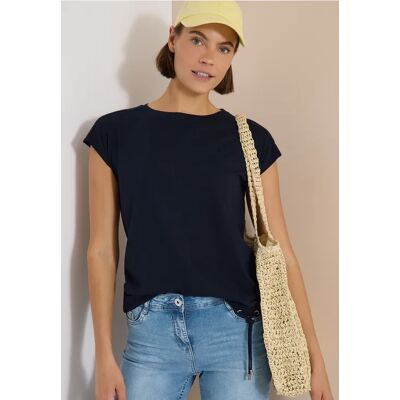 cecil T-Shirt mit Crochet-Details - Blau - Damen - Size: L S XXL XS M XL 3XL cecil T-Shirt mit Crochet-Details - Blau - Damen - Size: L S XXL XS M XL 3XL