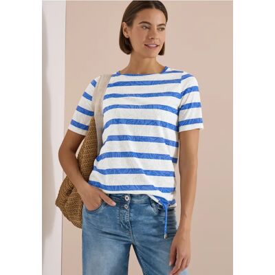 cecil T-Shirt in Ausbrenner-Optik - Blau - Damen - Size: L 3XL M XL XXL cecil T-Shirt in Ausbrenner-Optik - Blau - Damen - Size: L 3XL M XL XXL