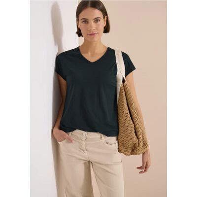 cecil T-Shirt mit tonalem Ausbrennermuster - Grün - Damen - Size: XL 3XL M XS L S XXL cecil T-Shirt mit tonalem Ausbrennermuster - Grün - Damen - Size: XL 3XL M XS L S XXL