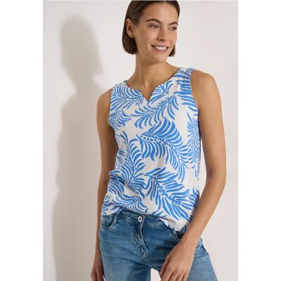 cecil Top mit Split Neck und Two-Tone-Muster - Weiß - Damen - Size: XL XXL L M XS S 3XL cecil Top mit Split Neck und Two-Tone-Muster - Weiß - Damen - Size: XL XXL L M XS S 3XL