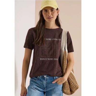 cecil T-Shirt in Ausbrenner-Optik - Braun - Damen - Size: XL XXL M L XS S cecil T-Shirt in Ausbrenner-Optik - Braun - Damen - Size: XL XXL M L XS S