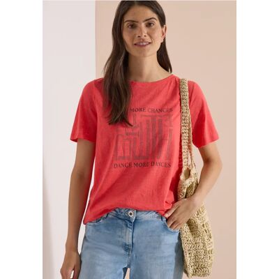 cecil T-Shirt in Ausbrenner-Optik - Orange - Damen - Size: XS XL S M L XXL cecil T-Shirt in Ausbrenner-Optik - Orange - Damen - Size: XS XL S M L XXL