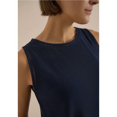 cecil Top mit U-Boot-Ausschnitt und Spitzendetails - Blau - Damen - Size: M L S XL XS cecil Top mit U-Boot-Ausschnitt und Spitzendetails - Blau - Damen - Size: M L S XL XS