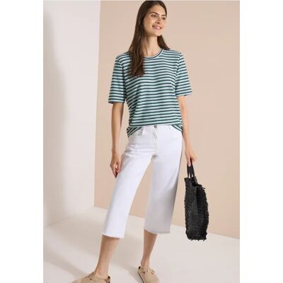 cecil T-Shirt mit Struktur und Streifen - Grün - Damen - Size: XL L M XXL XS S cecil T-Shirt mit Struktur und Streifen - Grün - Damen - Size: XL L M XXL XS S
