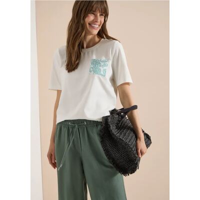cecil T-Shirt mit Rundhals und Brusttasche - Weiß - Damen - Size: L M XXL XS S XL cecil T-Shirt mit Rundhals und Brusttasche - Weiß - Damen - Size: L M XXL XS S XL