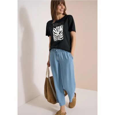 cecil T-Shirt mit Rundhals und Frontprint - Grün - Damen - Size: XXL S L M XS XL cecil T-Shirt mit Rundhals und Frontprint - Grün - Damen - Size: XXL S L M XS XL