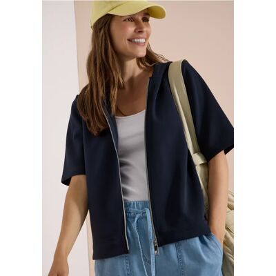 cecil Kapuzenjacke mit seitlichen Tunnelzügen - Blau - Damen - Size: L S XXL M XS XL cecil Kapuzenjacke mit seitlichen Tunnelzügen - Blau - Damen - Size: L S XXL M XS XL
