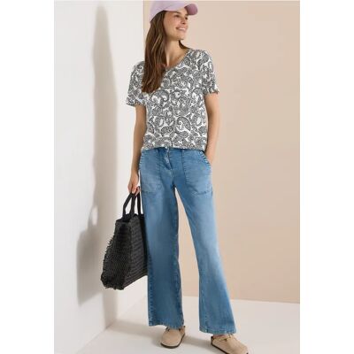 cecil T-Shirt mit Rundhals und Muster - Schwarz - Damen - Size: XS 3XL S XL L M XXL cecil T-Shirt mit Rundhals und Muster - Schwarz - Damen - Size: XS 3XL S XL L M XXL