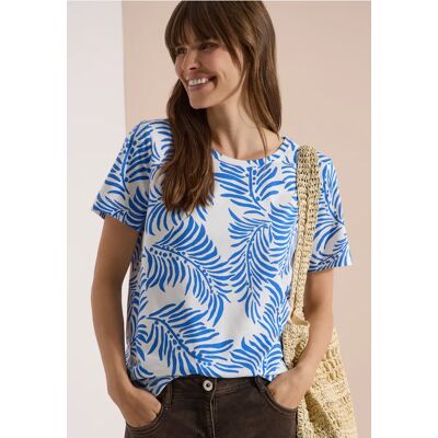 cecil T-Shirt mit Rundhals und Print - Weiß - Damen - Size: XL M S L XXL XS 3XL cecil T-Shirt mit Rundhals und Print - Weiß - Damen - Size: XL M S L XXL XS 3XL