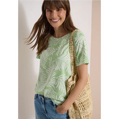 cecil T-Shirt mit Rundhals und Print - Grün - Damen - Size: XL M L 3XL S XS XXL cecil T-Shirt mit Rundhals und Print - Grün - Damen - Size: XL M L 3XL S XS XXL