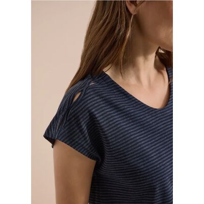 cecil Dropped Shoulder Shirt mit Cut-Out-Detail - Blau - Damen - Size: S XXL XL L XS M cecil Dropped Shoulder Shirt mit Cut-Out-Detail - Blau - Damen - Size: S XXL XL L XS M