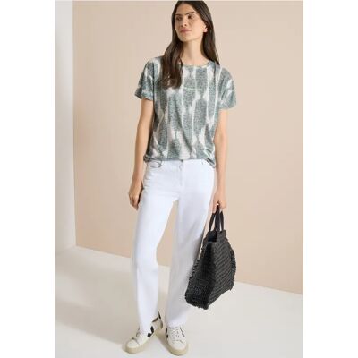 cecil T-Shirt im Ausbrenner-Look mit Wording - Grün - Damen - Size: XXL L XS XL M S cecil T-Shirt im Ausbrenner-Look mit Wording - Grün - Damen - Size: XXL L XS XL M S
