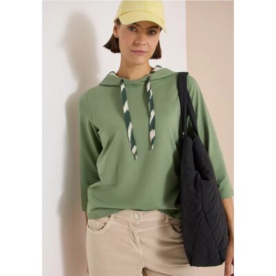 cecil 3/4-Arm Shirt mit Kapuze und Printdetails - Grün - Damen - Size: M XS L XL XXL S cecil 3/4-Arm Shirt mit Kapuze und Printdetails - Grün - Damen - Size: M XS L XL XXL S