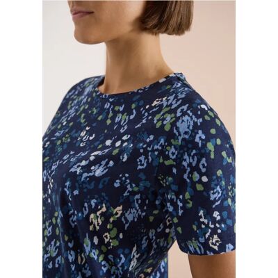cecil T-Shirt mit Rundhals und Print - Blau - Damen - Size: L XXL M XL cecil T-Shirt mit Rundhals und Print - Blau - Damen - Size: L XXL M XL
