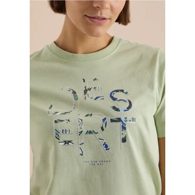 cecil T-Shirt mit Rundhals und Frontprint - Grün - Damen - Size: S XXL M XL L 3XL XS cecil T-Shirt mit Rundhals und Frontprint - Grün - Damen - Size: S XXL M XL L 3XL XS