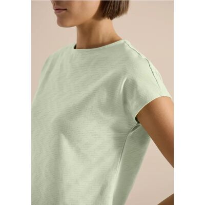 cecil T-Shirt mit Boat Neck und Struktur - Grün - Damen - Size: S M 3XL L XL XXL cecil T-Shirt mit Boat Neck und Struktur - Grün - Damen - Size: S M 3XL L XL XXL