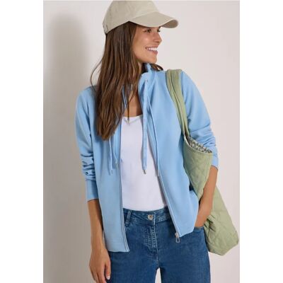 cecil Langarm Jacke mit Ottoman Struktur - Blau - Damen - Size: L XS XL XXL S M 3XL cecil Langarm Jacke mit Ottoman Struktur - Blau - Damen - Size: L XS XL XXL S M 3XL