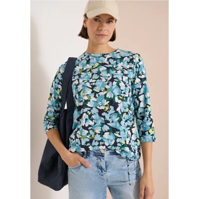 cecil 3/4-Arm Shirt mit Rundhals und Print - Blau - Damen - Size: XXL M XS S XL L 3XL cecil 3/4-Arm Shirt mit Rundhals und Print - Blau - Damen - Size: XXL M XS S XL L 3XL