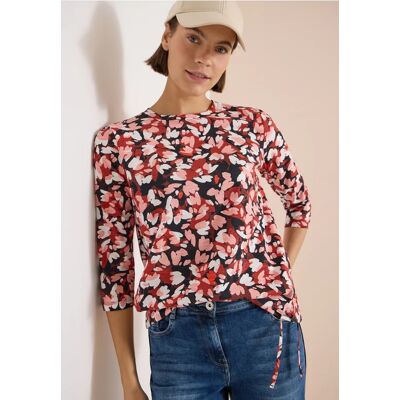 cecil 3/4-Arm Shirt mit Rundhals und Print - Rot - Damen - Size: L XS S 3XL XL M XXL cecil 3/4-Arm Shirt mit Rundhals und Print - Rot - Damen - Size: L XS S 3XL XL M XXL