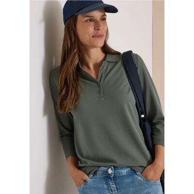 cecil 3/4-Arm Poloshirt mit Knopfdetail - Grün - Damen - Size: XS L XL XXL M S cecil 3/4-Arm Poloshirt mit Knopfdetail - Grün - Damen - Size: XS L XL XXL M S